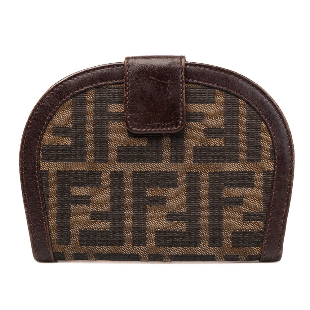 Vintage Fendi Brown and Black Monogram Wallet